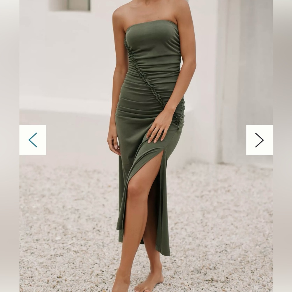 Anthropologie olive dress
